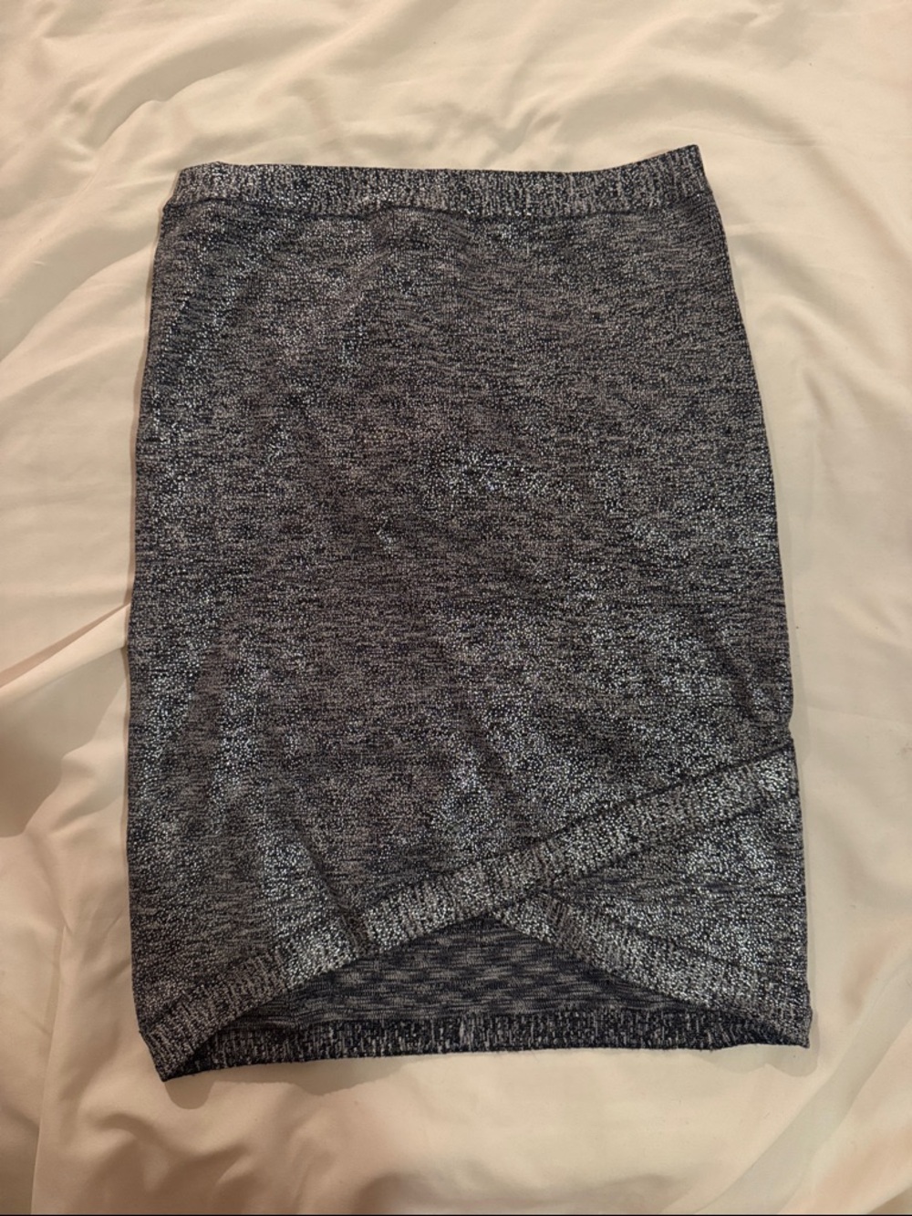 bebe Heathered Charcoal Knit Pencil Skirt